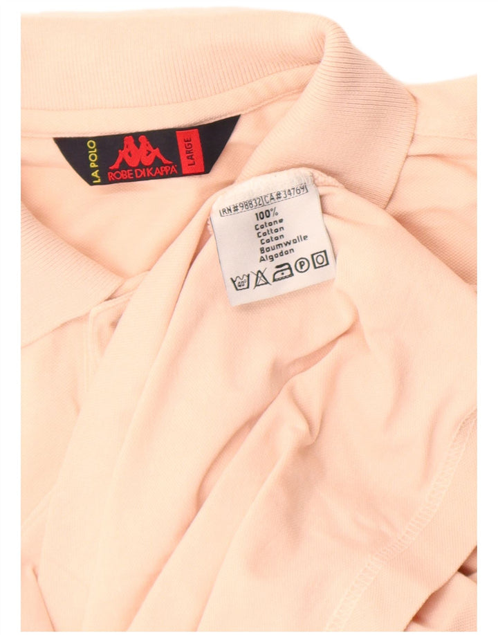Polo Kappa Uomo Large Rosa In Cotone