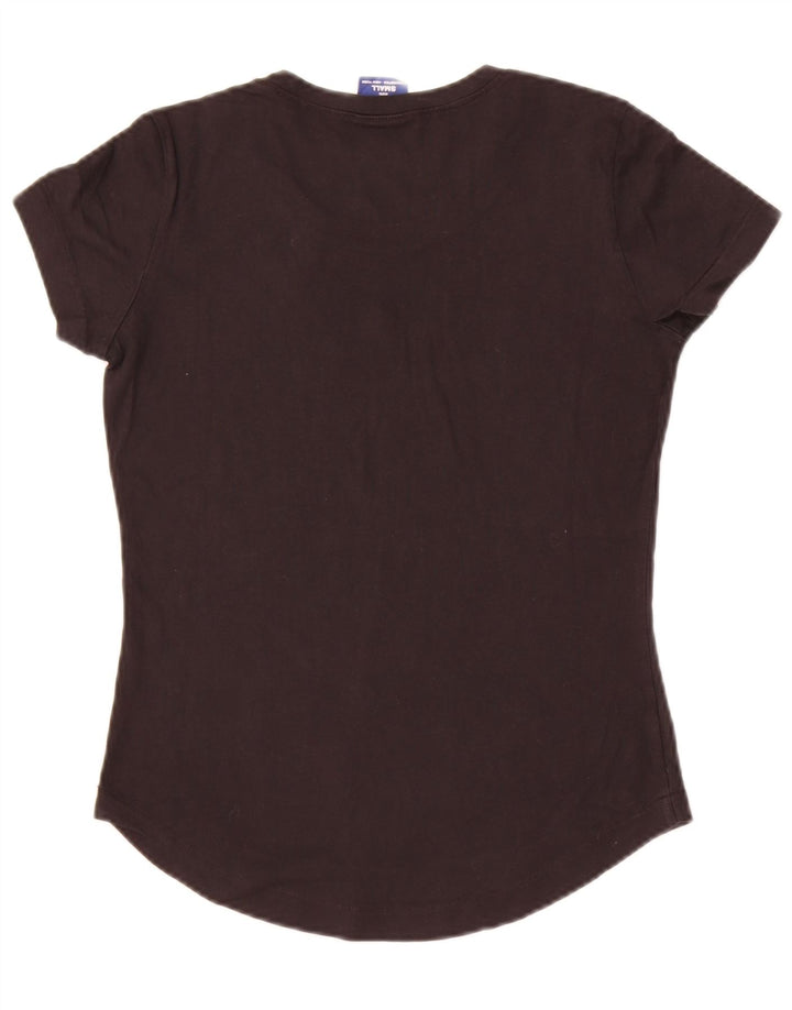 T-shirt grafica da donna Champion Top UK 10 piccola nera