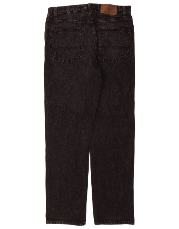 Jeans dritti da uomo Tommy Hilfiger W32 L32 cotone nero