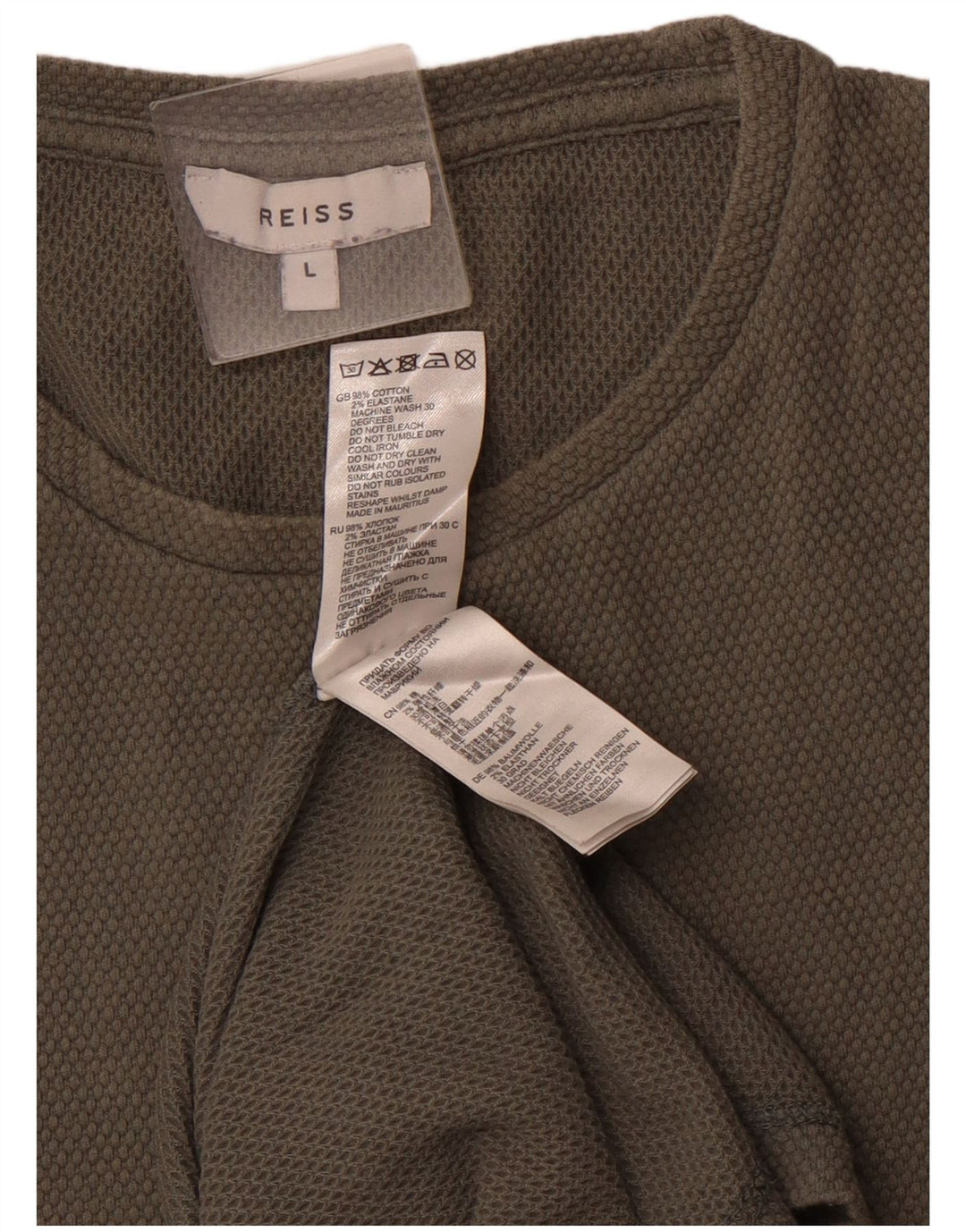 REISS T-shirt da uomo Top grande in cotone verde