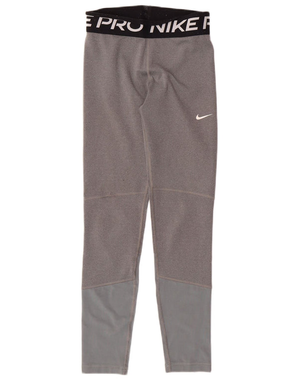 Leggings grafici NIKE per ragazze Dri Fit 12-13 anni, grande, color grigio