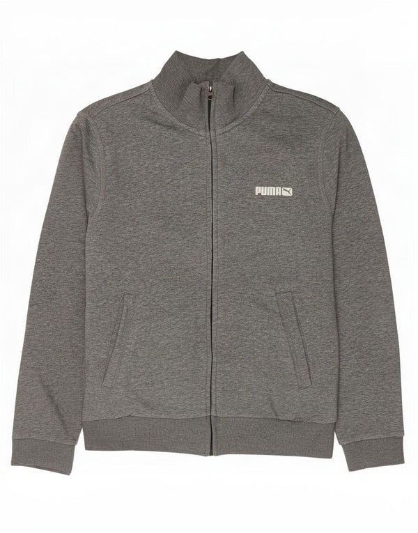 Giacca da ginnastica da uomo Puma Small in cotone chiazzato grigio