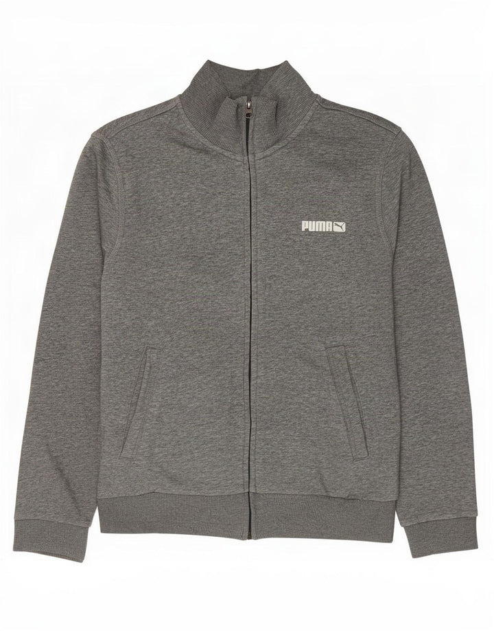 Giacca da ginnastica da uomo Puma Small in cotone chiazzato grigio