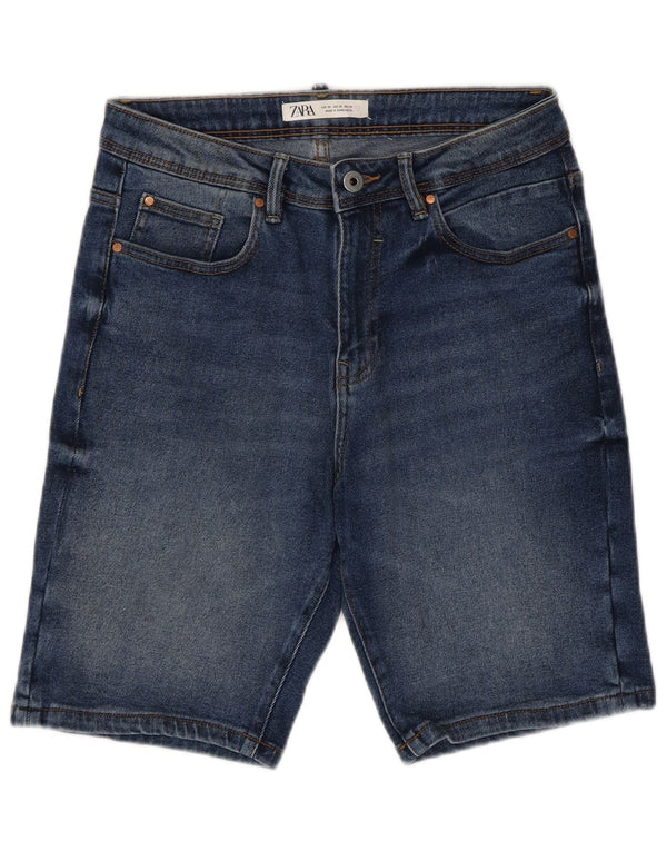Pantaloncini di jeans da uomo Zara EU 38 piccoli W30 cotone blu