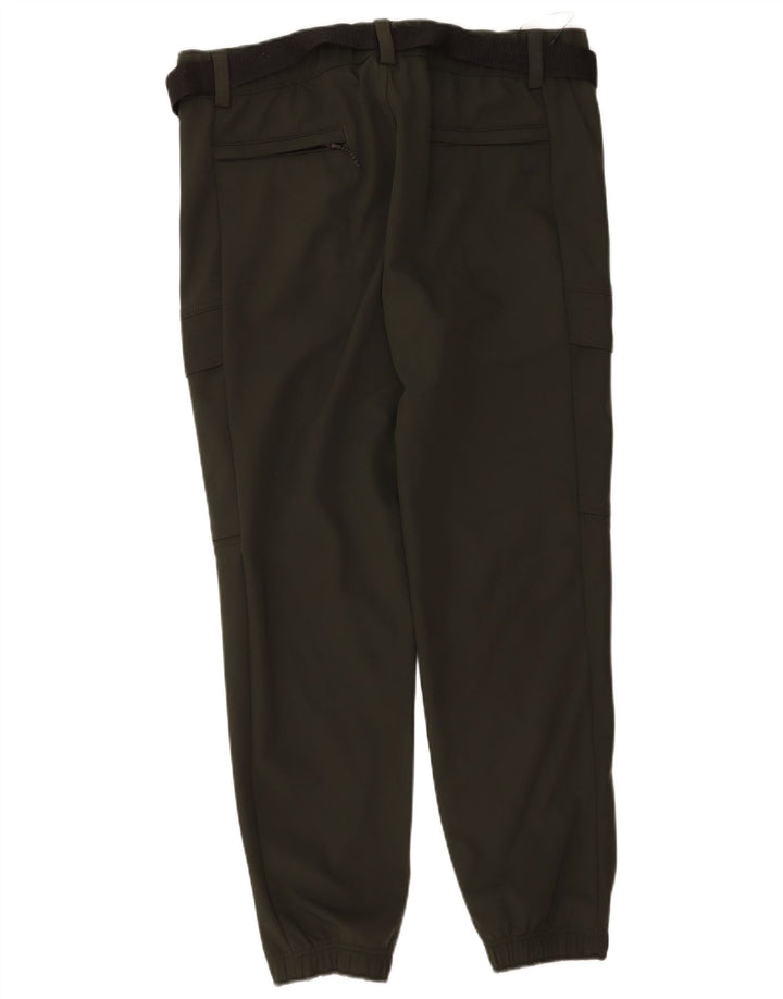 Pantaloni cargo dritti da uomo Marks & Spencer W36 L31 poliestere kaki