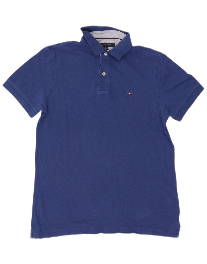 Polo da uomo Tommy Hilfiger in cotone blu medio