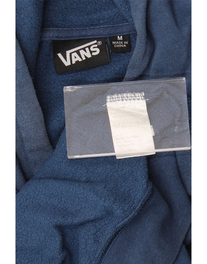 Felpa con cappuccio grafica da uomo Vans in cotone blu medio