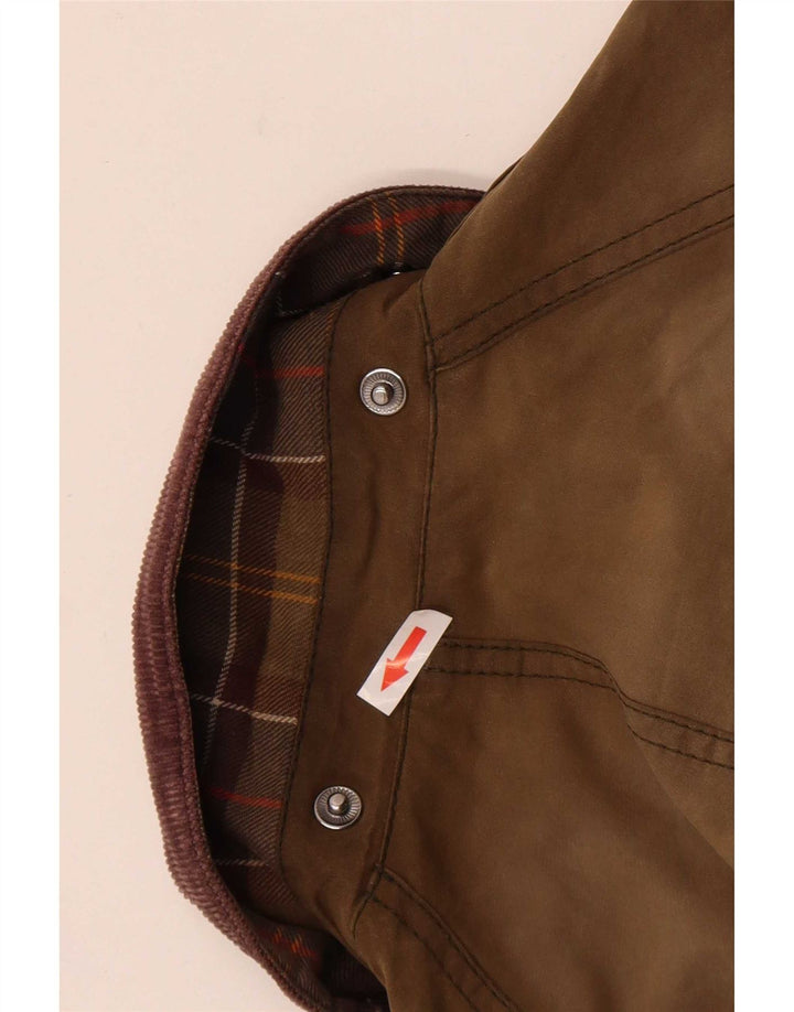 Giacca da donna in cotone cerato Barbour UK 14 grande marrone