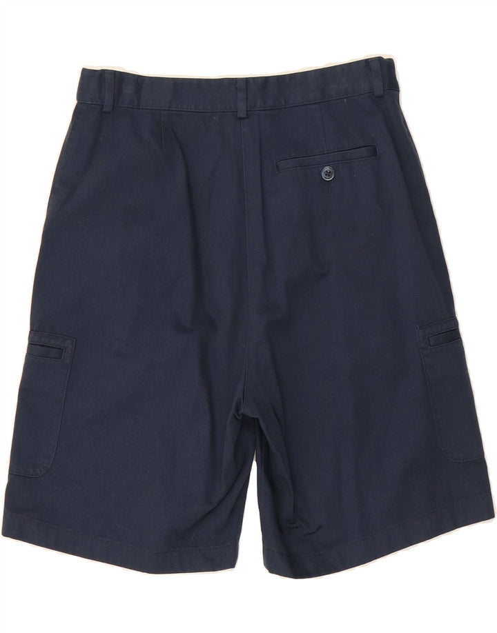 L.L.BEAN Womens Original Fit Cargo Shorts US 10 Large W28  Navy Blue Vintage L.L.Bean and Second-Hand L.L.Bean from Messina Hembry 