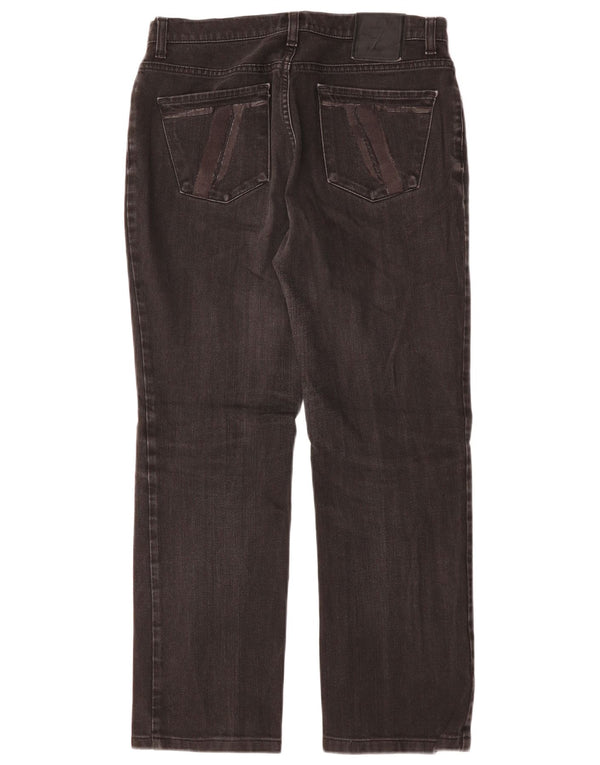 Jeans Dritti Donna TRUSSARDI W30 L27 Cotone Nero