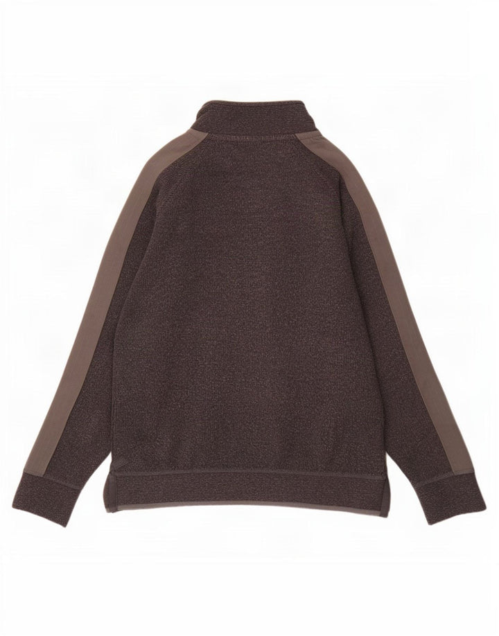 Felpa da uomo con collo con zip Fat Face, maglione grande, cotone color block grigio