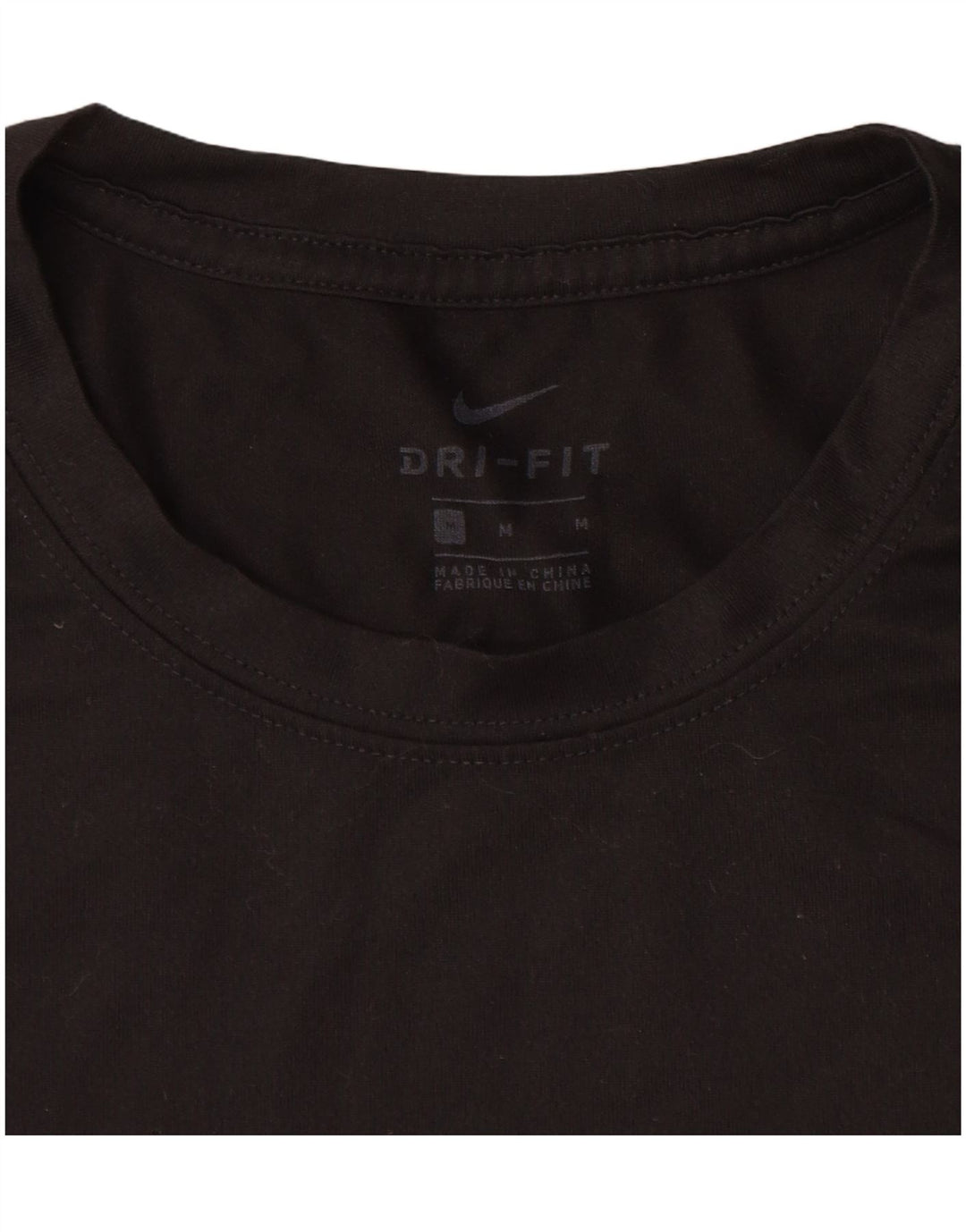 T-shirt Nike da uomo Dri Fit, top in poliestere nero medio