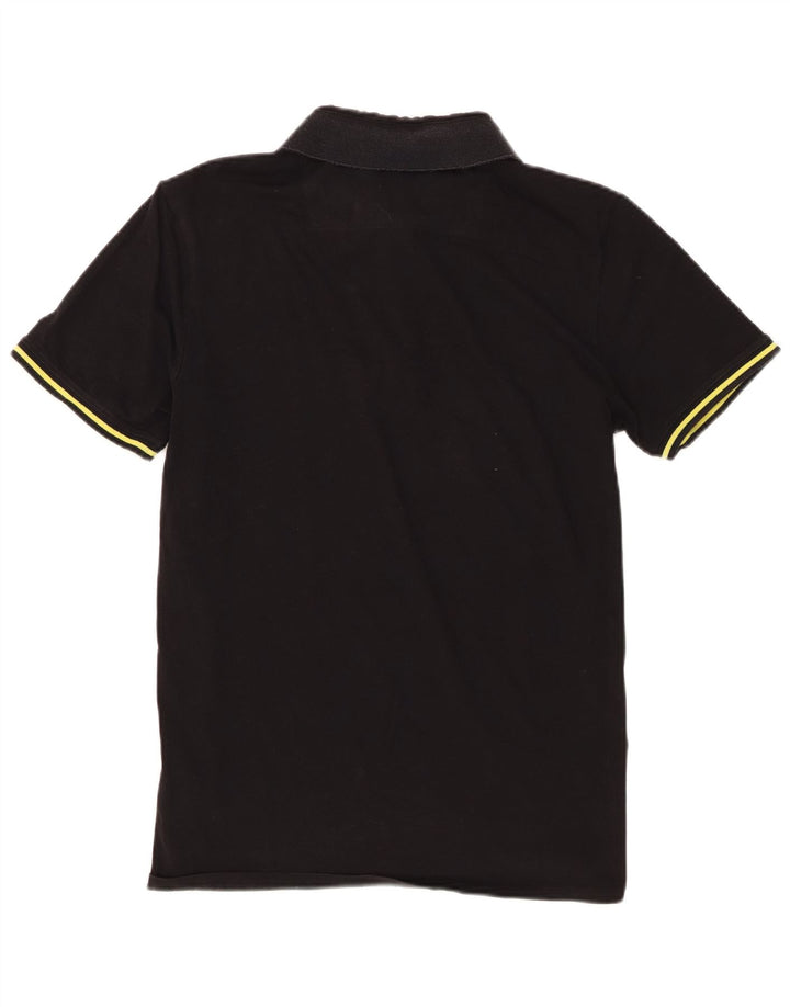 Polo Guess da uomo a maniche corte, vestibilità regolare, in cotone nero medio