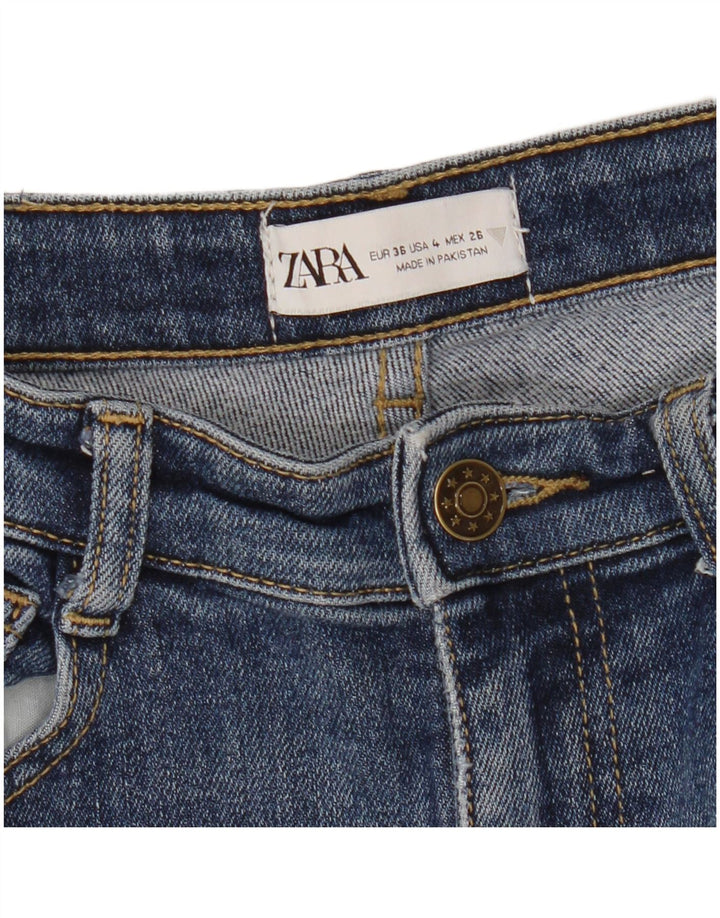 Jeans slim da donna ZARA EU 36 XS W26 L27 Blu