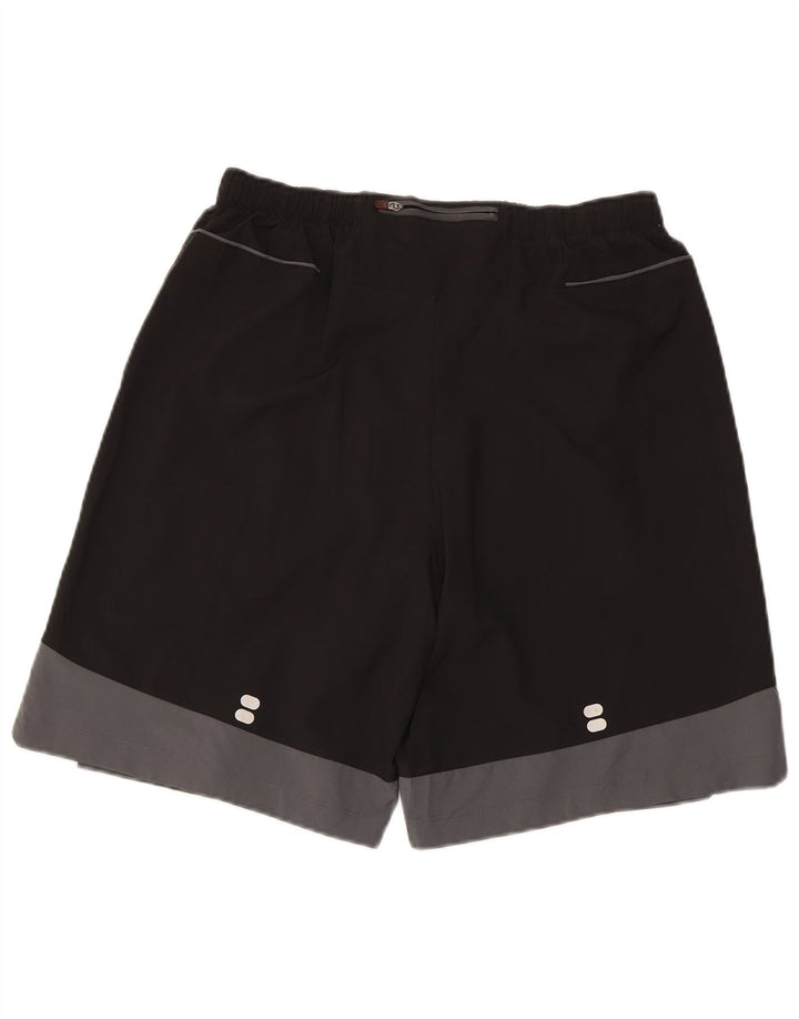 Pantaloncini sportivi da uomo Asics, colore nero medio, in poliestere color block