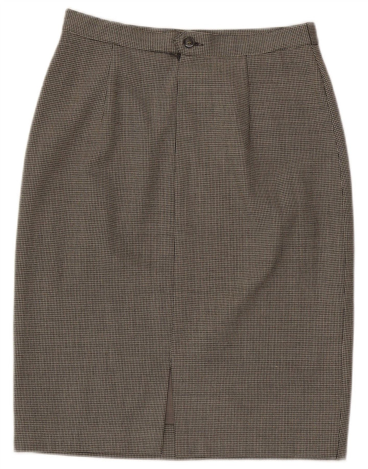 Gonna tubino donna L.Pucci IT 46 Large W30 Poliestere pied de poule nero
