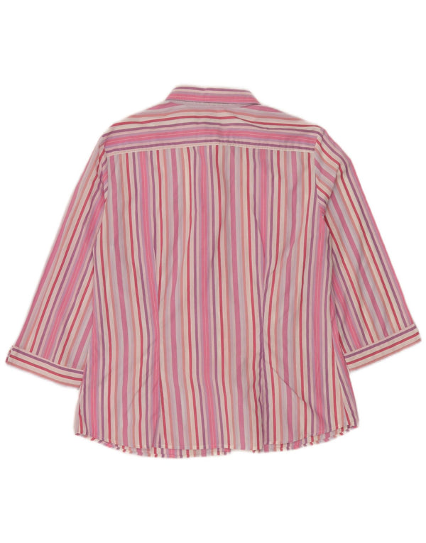 Camicia da donna con maniche a 3/4 Lacoste taglia 46 XL in cotone a righe multicolore