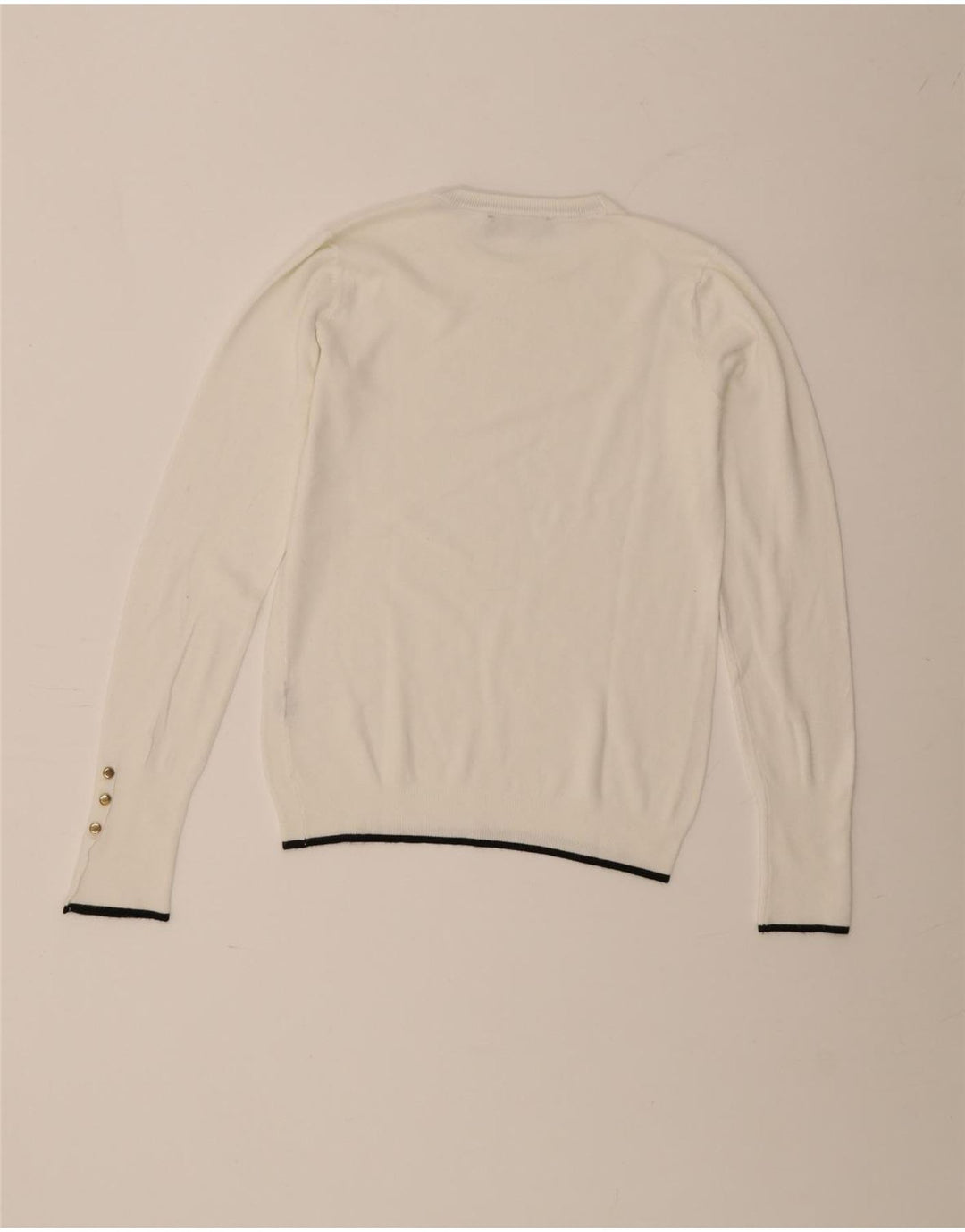 Maglione maglione girocollo da donna Zara UK 12 bianco medio