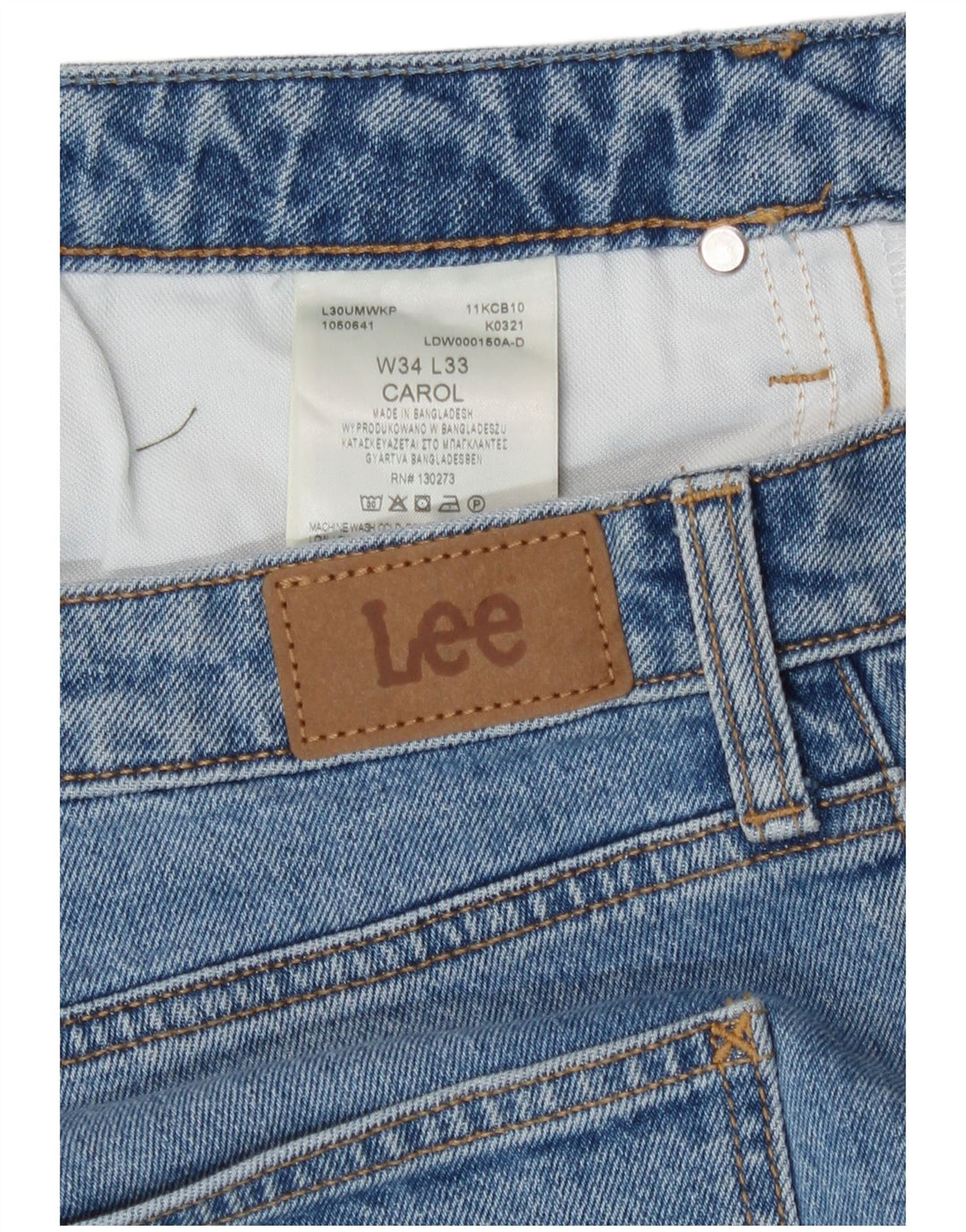 Jeans Lee affusolati Carol da donna W34 L29 cotone blu
