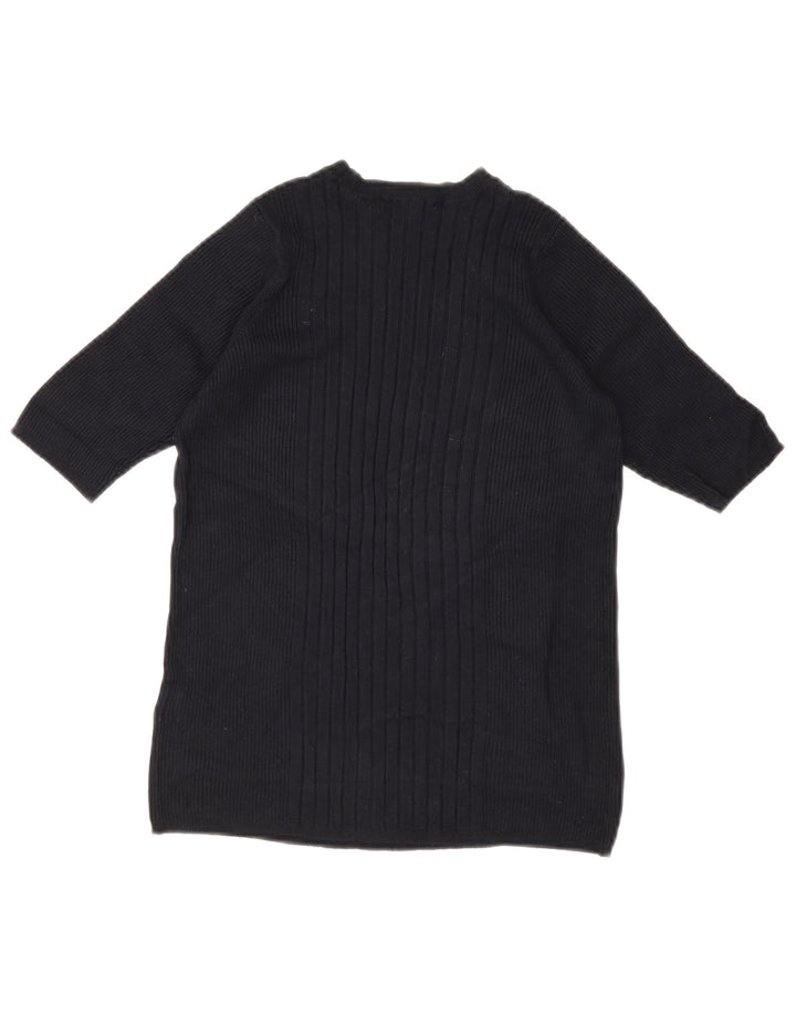 Maglione maglione con scollo a barca da donna Marks & Spencer UK 12 medio blu navy