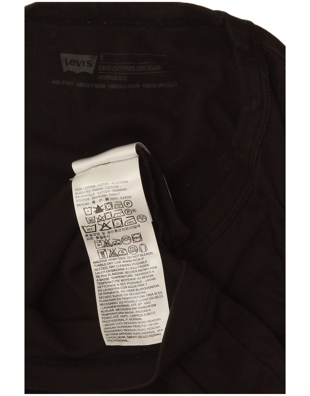 Canotta slim fit da uomo Levi's in cotone nero medio