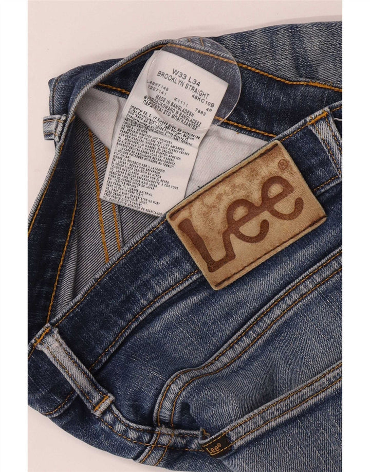 Jeans dritti da uomo Lee Brooklyn W33 L34 cotone blu