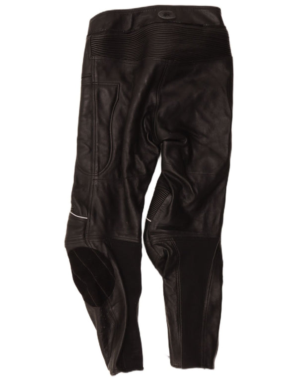 Pantaloni in pelle Motorstyle da uomo Buffalo UK 42 Medium W32 L27 Neri