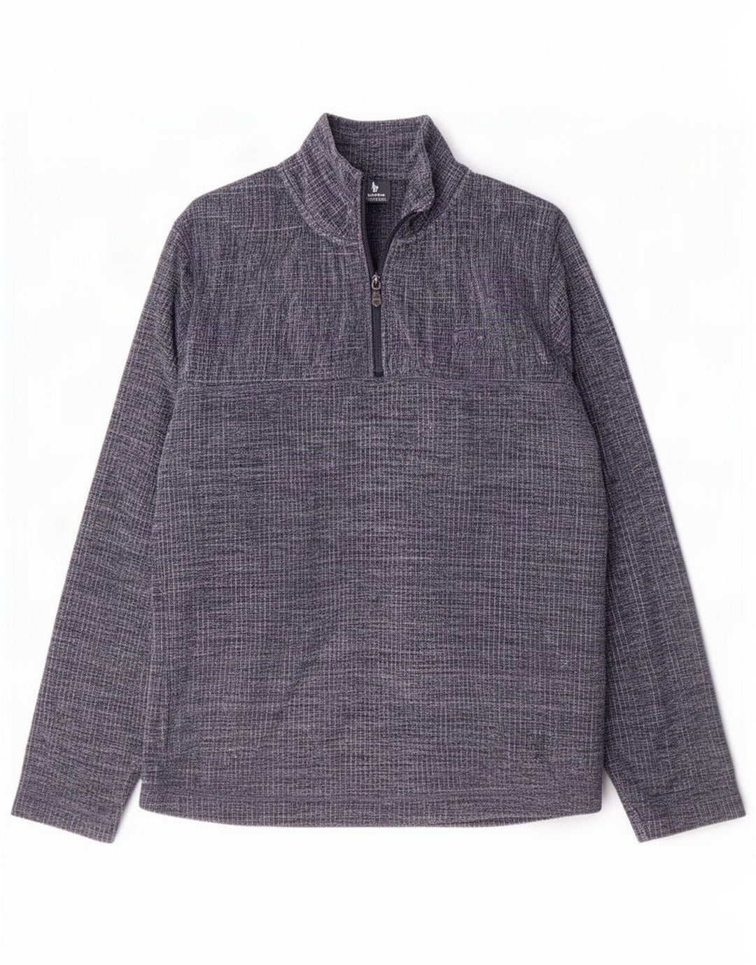 Maglione in pile da uomo con collo con zip Weird Fish, poliestere medio blu navy