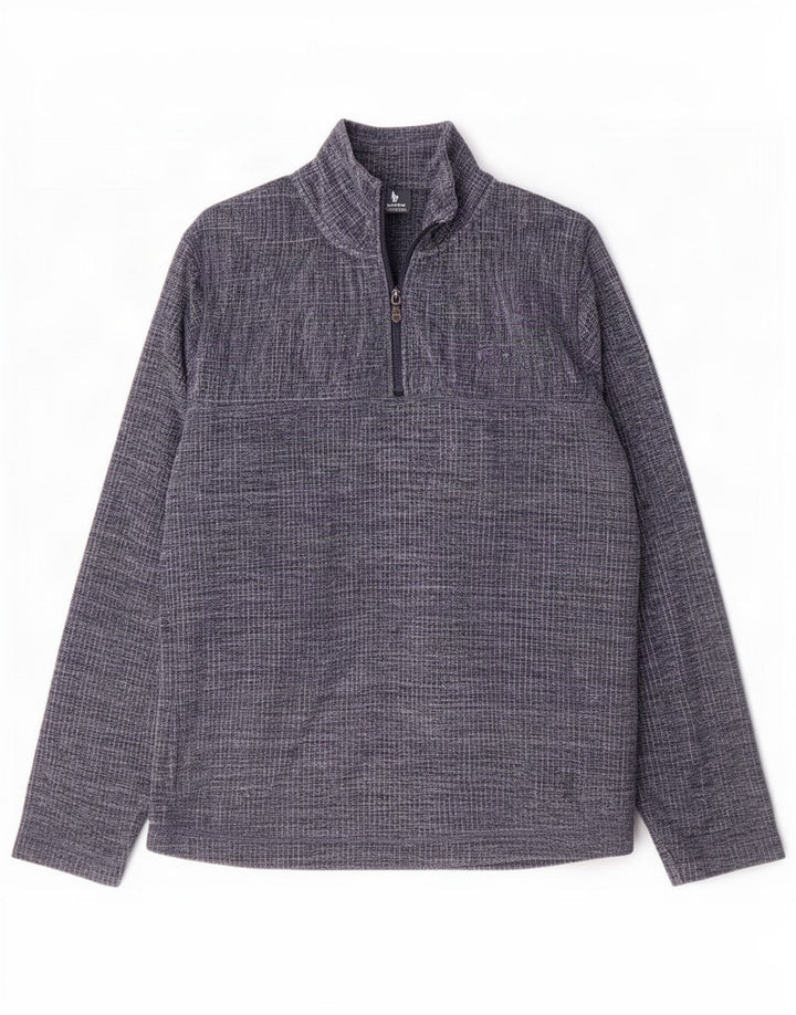 Maglione in pile da uomo con collo con zip Weird Fish, poliestere medio blu navy