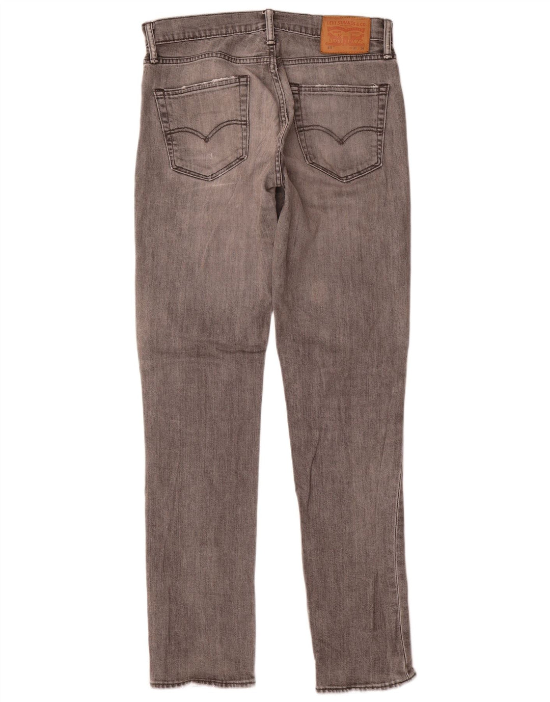 Levi's Uomo 511 Slim Jeans W31 L34 Cotone Grigio