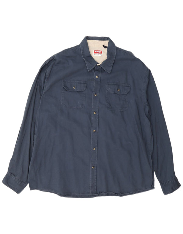 Camicia da uomo Wrangler 2XL cotone blu navy