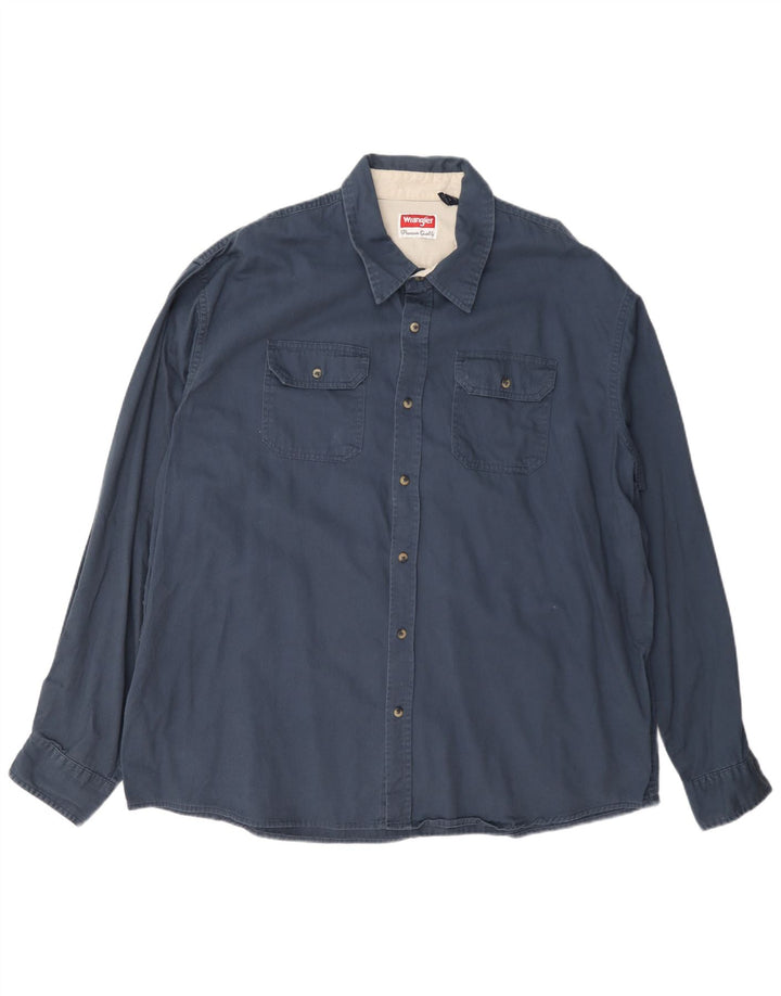 Camicia da uomo Wrangler 2XL cotone blu navy