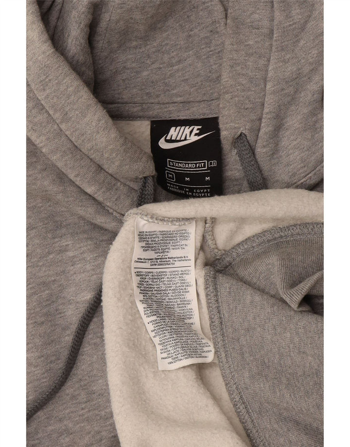 Felpa con cappuccio Nike da uomo con vestibilità grafica standard, cotone grigio medio screziato