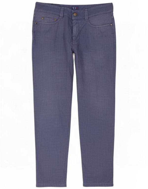 Pantaloni casual dritti da uomo Trussardi W31 L28 Pied de poule blu navy