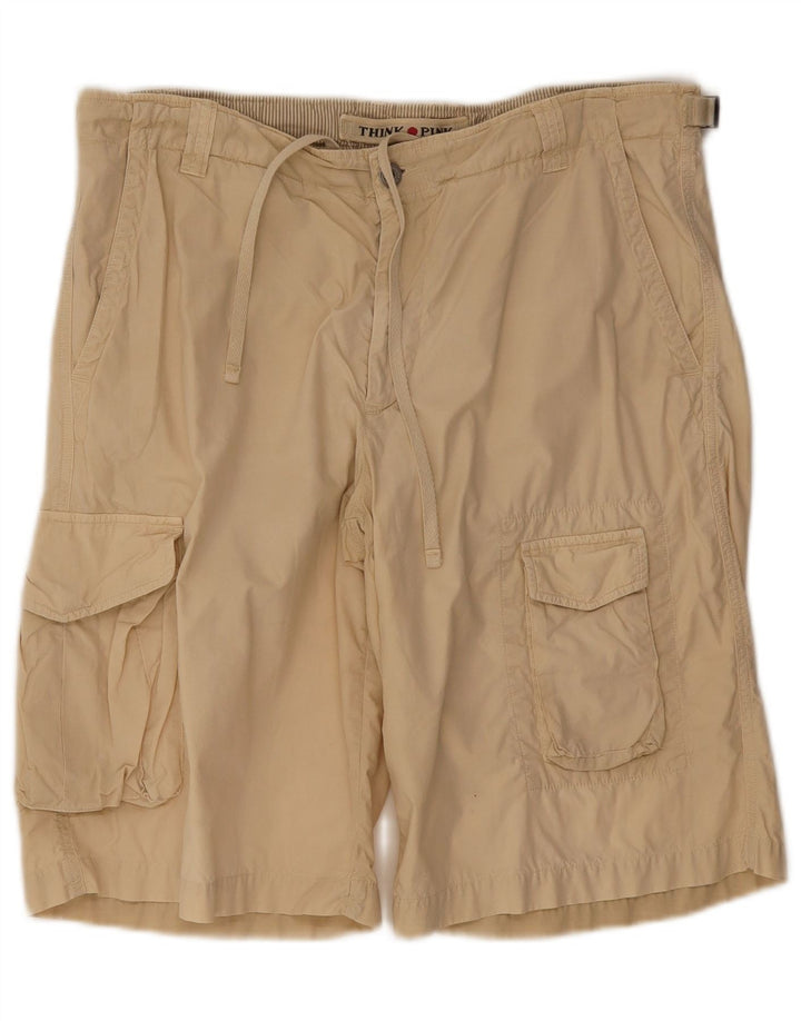 Pantaloncini cargo da uomo Think Pink IT 50 Large W34 Cotone beige