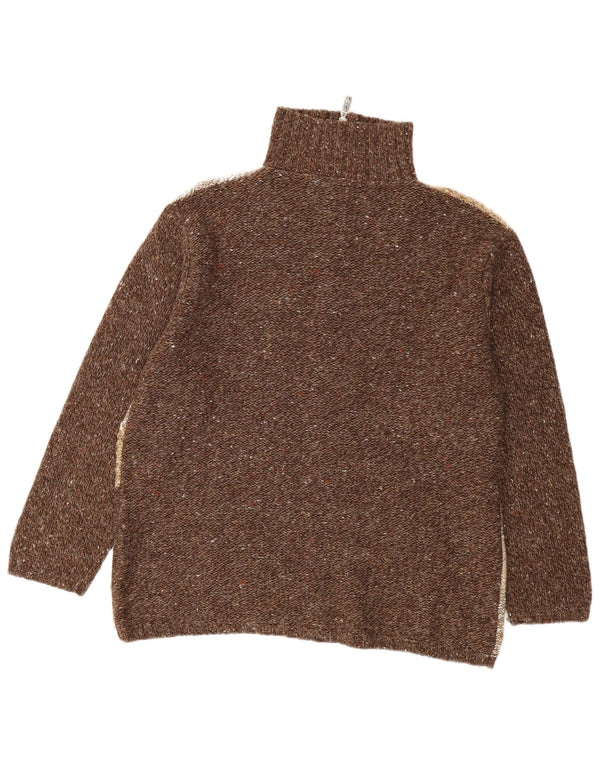 Maglione da donna Landhaus By C&A con collo con zip, UK 14, grande, marrone retrò