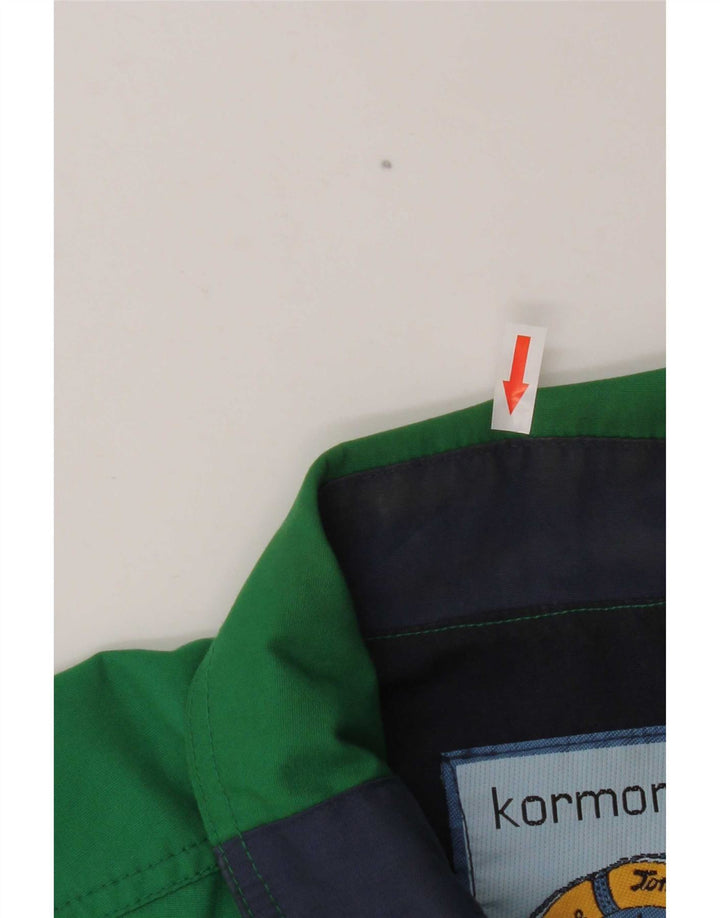 Giacca utilitaria vintage da uomo, vestibilità ampia, da yachting, UK 38, poliestere verde medio