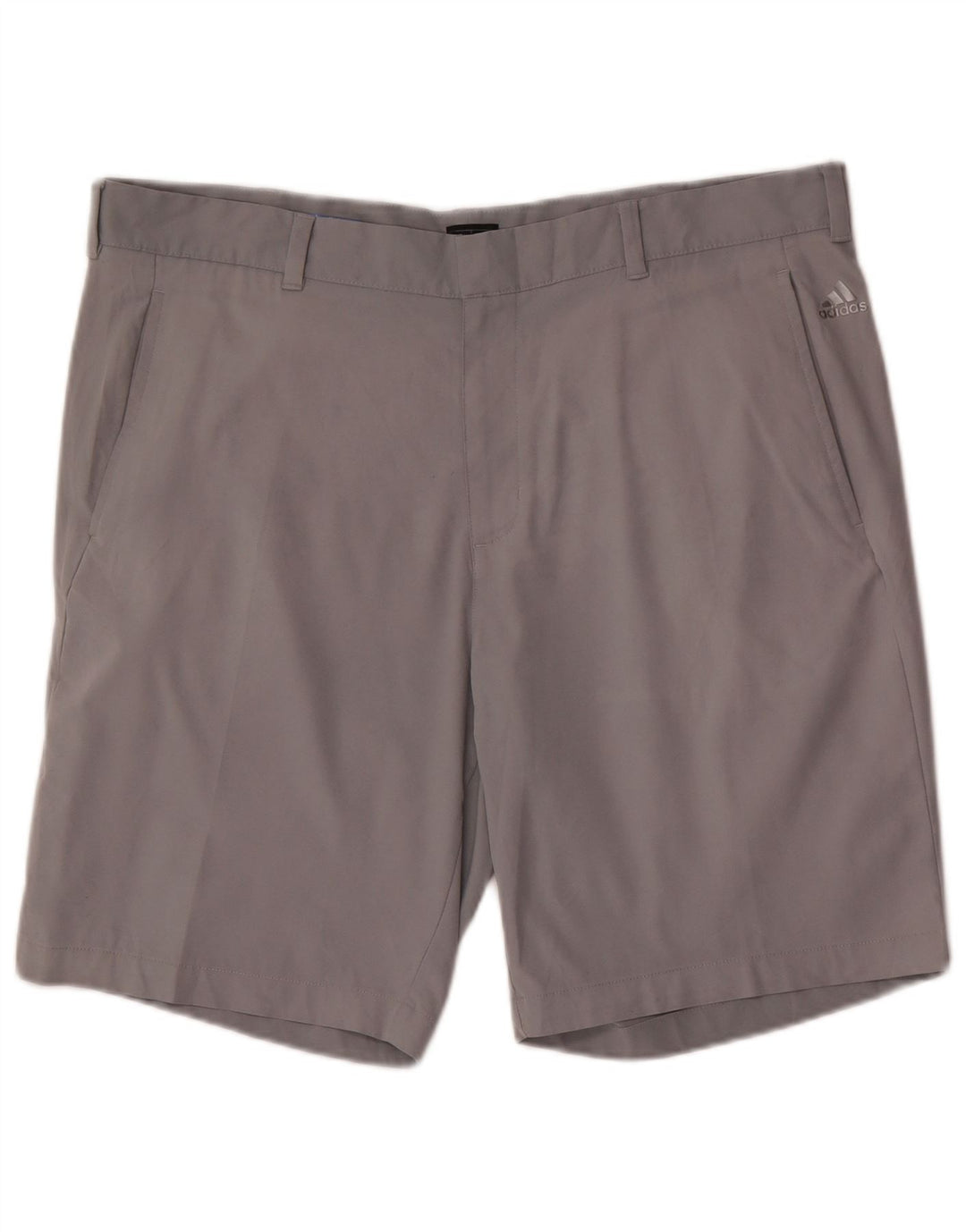 Pantaloncini chino da uomo Adidas W38 XL poliestere grigio
