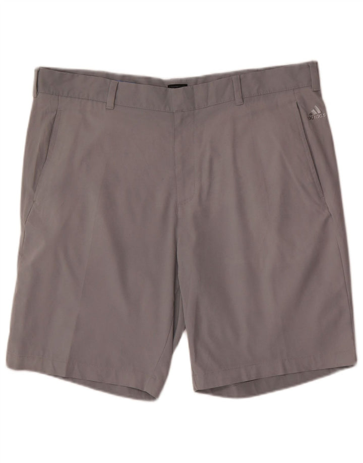 Pantaloncini chino da uomo Adidas W38 XL poliestere grigio