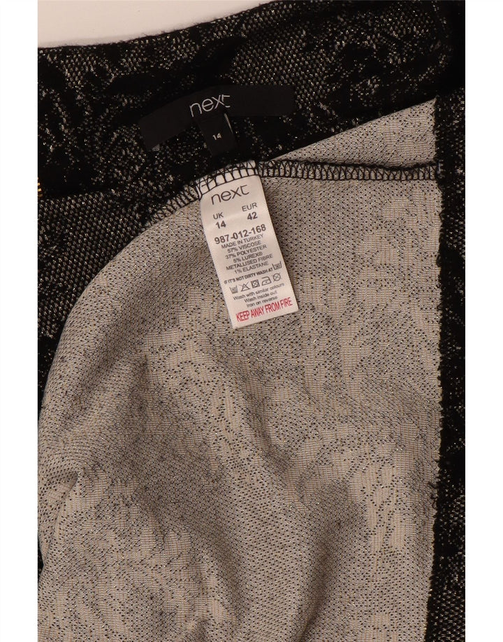 AVANTI Abito a trapezio da donna a maniche lunghe UK 14 Viscosa floreale grigio medio