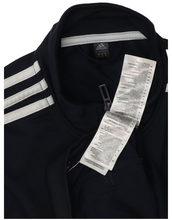 Giacca da ginnastica da uomo Adidas piccola in poliestere blu navy