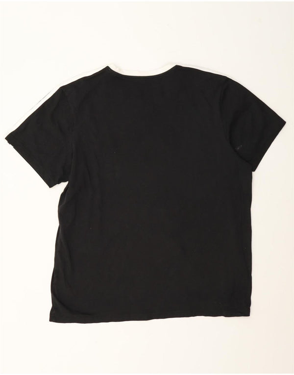 T-shirt Adidas da donna Top UK 16/18 grande cotone nero