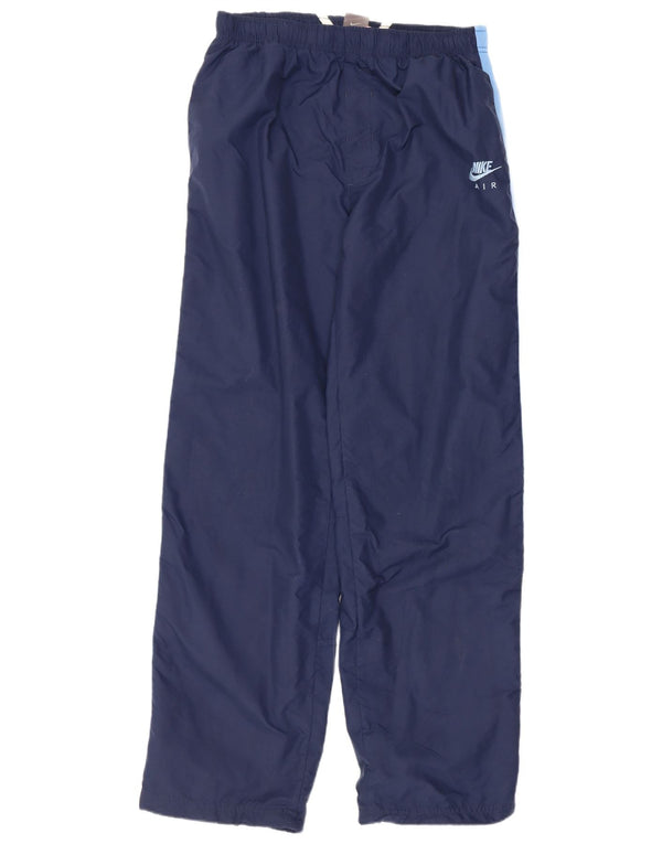 Nike Boys Graphic Tracksuit Trousers 13-14 Years XL Navy Blue Colourblock