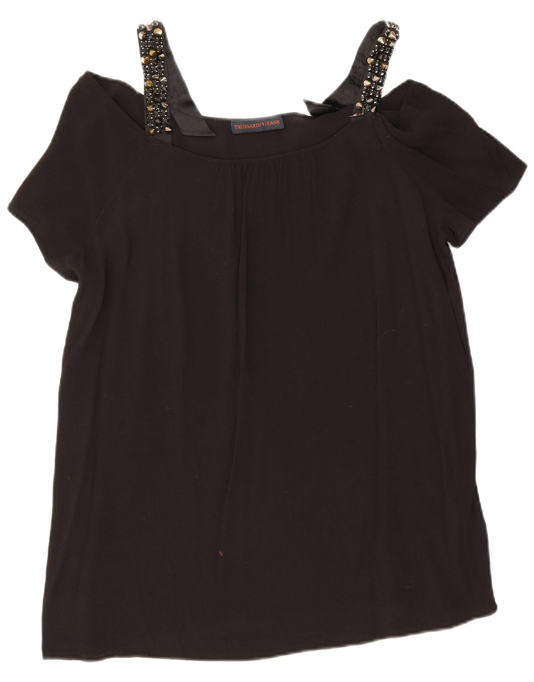 Top Trussardi Donna con Spalle Scoperte IT 48 XL Viscosa Nera