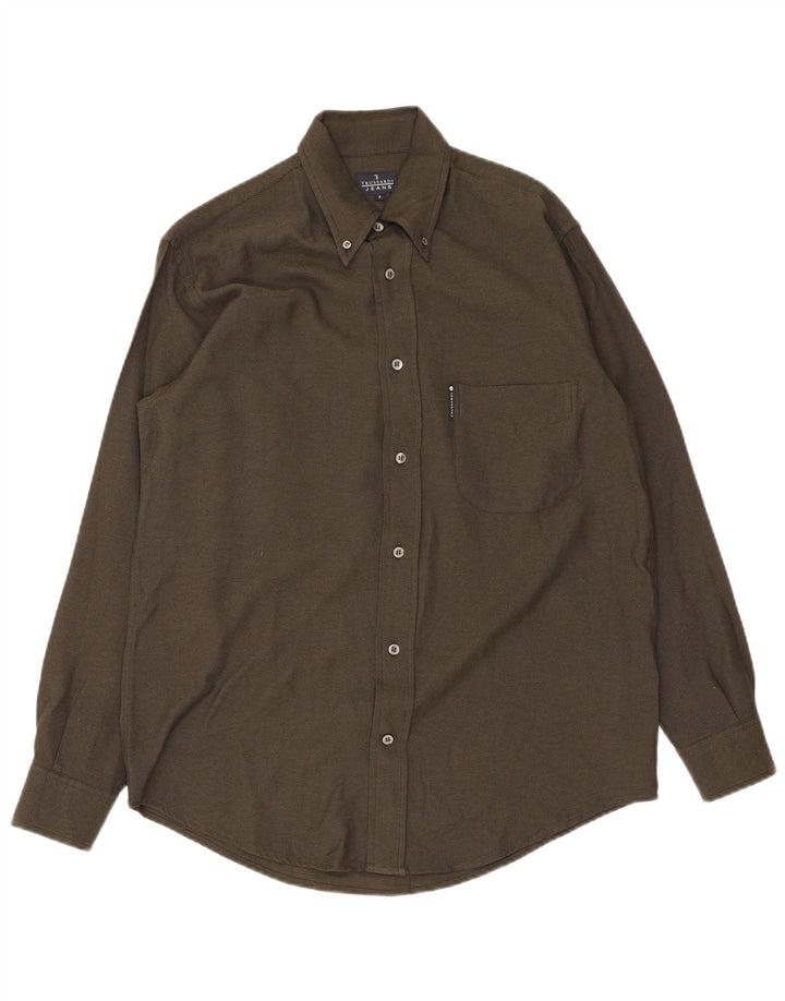 Camicia Trussardi Uomo Small Kaki Viscosa