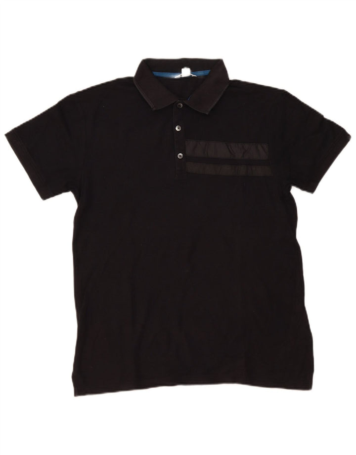 Polo da uomo Calvin Klein piccola in cotone nero