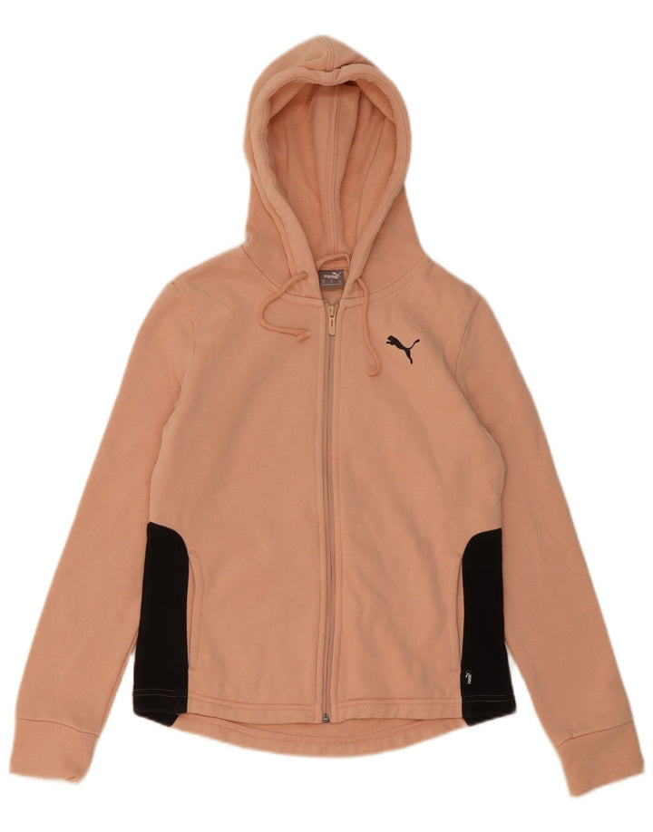 Felpa con cappuccio e zip da donna Puma UK 12 Rosa medio