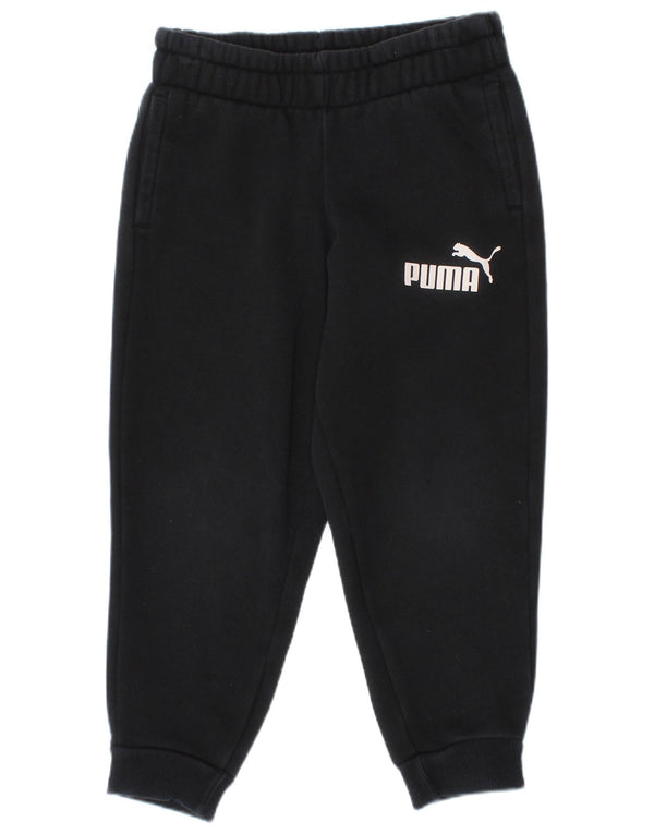 Pantaloni da tuta grafica da ragazzo Puma Joggers 4-5 anni in cotone nero