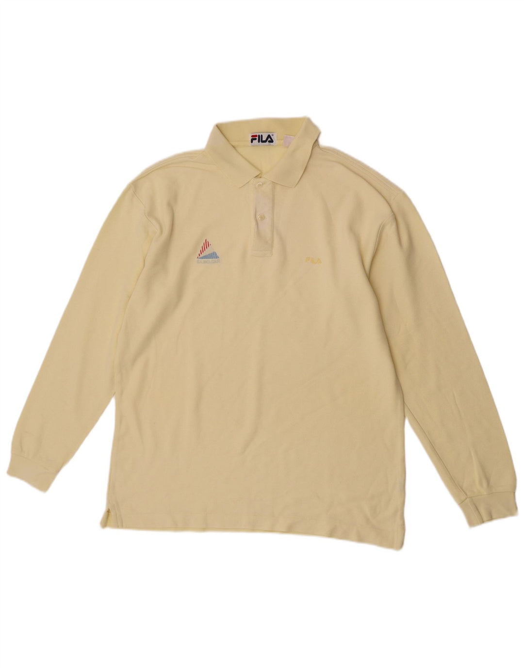 Polo Fila Uomo Manica Lunga IT 50 Cotone Giallo Medio