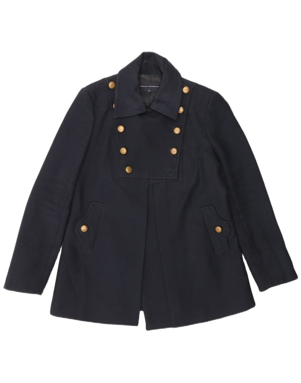 Cappotto da marinaio da donna French Connection UK 12 medio blu navy Poliestere